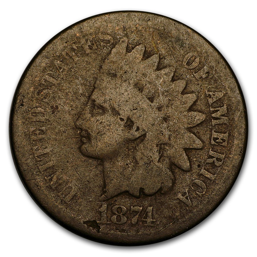 1874 Indian Head Cent Good