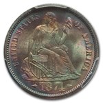 1874 Liberty Seated Dime MS-67+ PCGS CAC