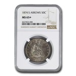 1874-S Liberty Seated Half Dollar MS-65+ NGC (Arrows)