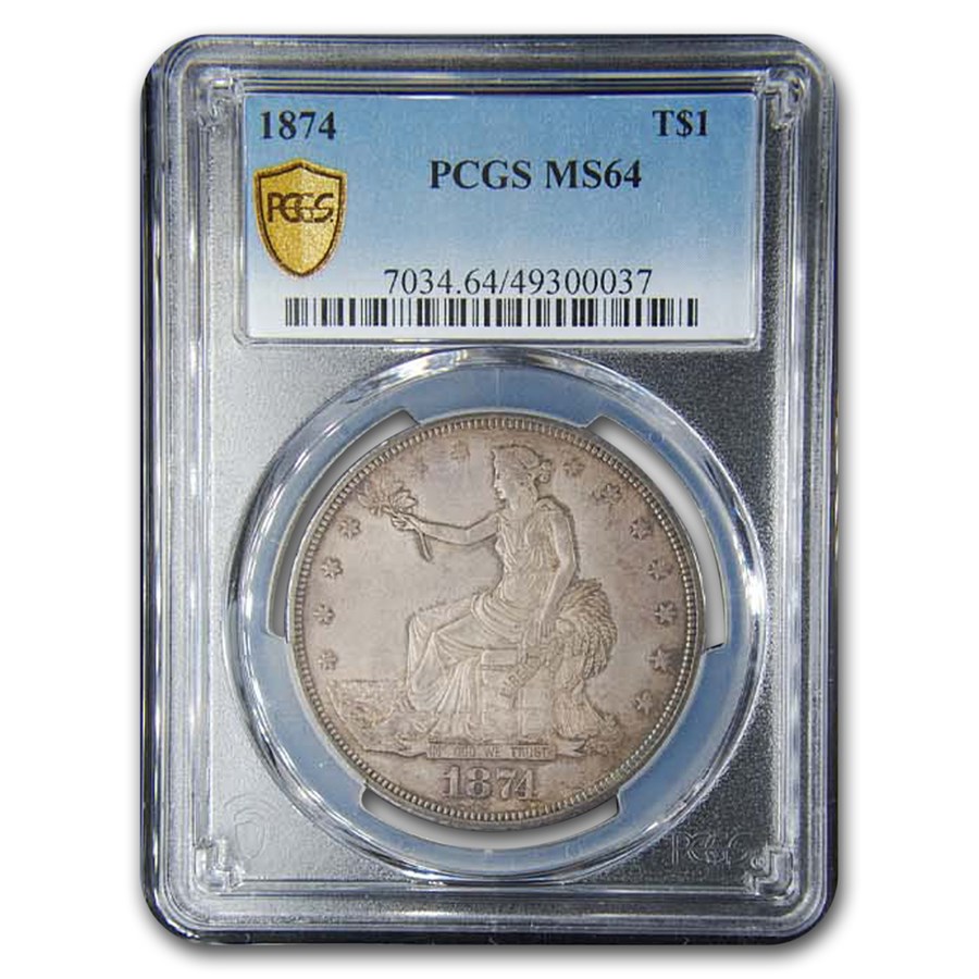 1874 Trade Dollar MS-64 PCGS