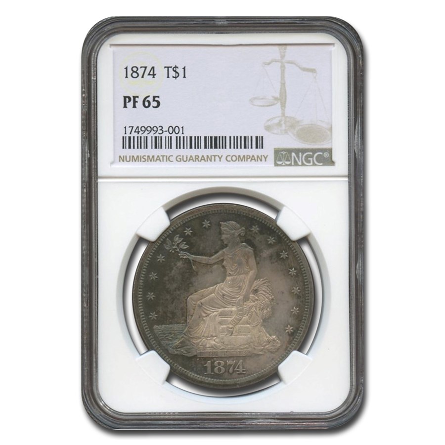 1874 Trade Dollar PF-65 NGC