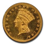 1875 $1 Liberty Head Gold MS-63 PCGS (PL)