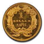 1875 $1 Liberty Head Gold MS-63 PCGS (PL)