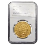 1875-CC $20 Liberty Gold Double Eagle AU-53 NGC