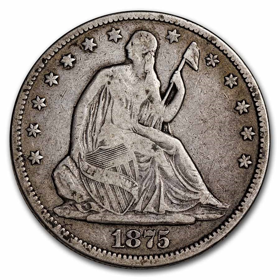 Buy 1875 Cc Liberty Seated Half Dollar Vf Apmex