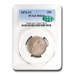 1875-CC Liberty Seated Quarter MS-64+ PCGS CAC