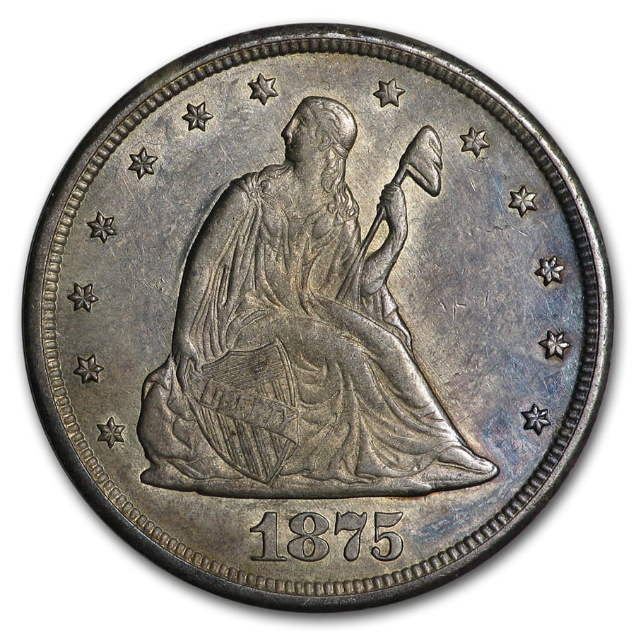 Buy 1875-CC Twenty Cent Piece AU (Toned) | APMEX