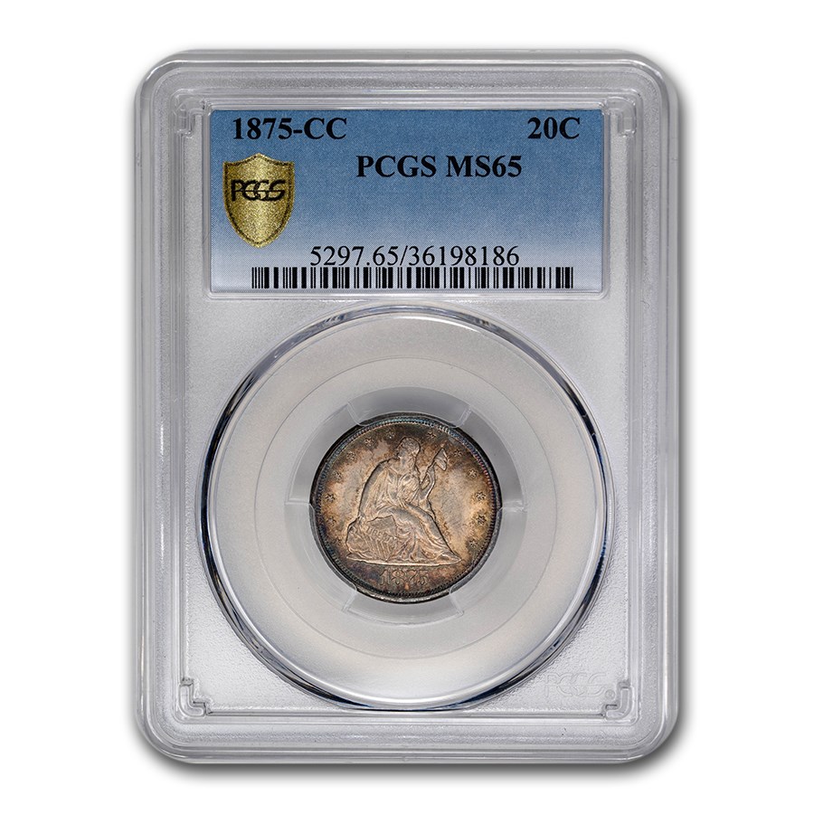 1875-CC Twenty Cent Piece MS-65 PCGS