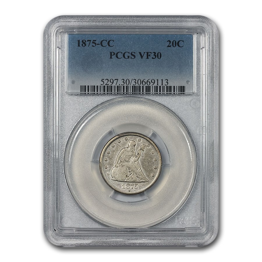 Buy 1875-CC Twenty Cent Piece VF-30 PCGS | APMEX