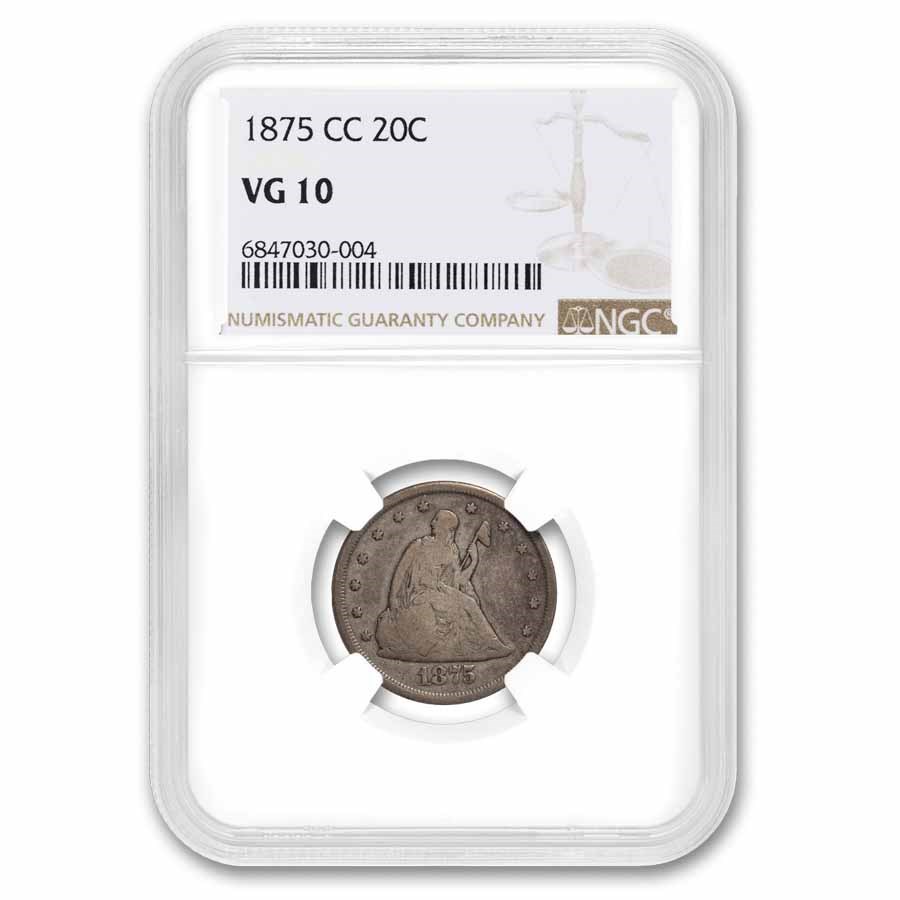 1875-CC Twenty Cent Piece VG-10 NGC