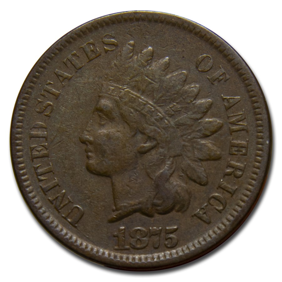 1875 Indian Head Cent XF