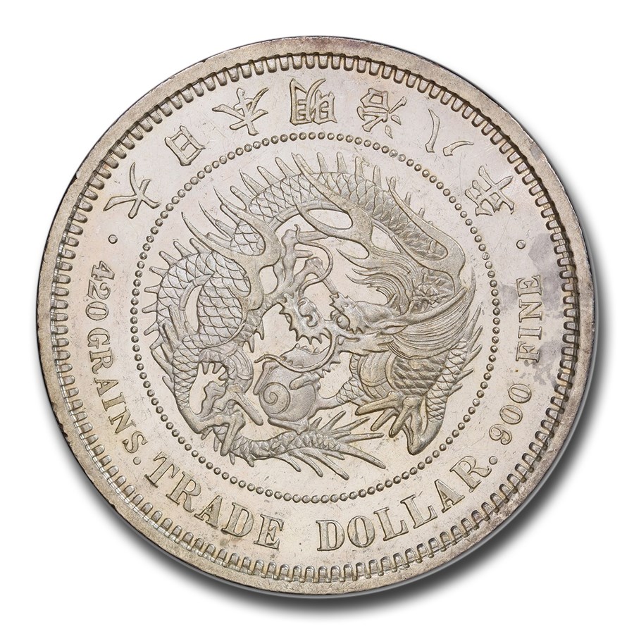 1875 Japan Silver Trade Dollar Meiji MS-62 PCGS