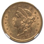 1875-S $20 Liberty Gold Double Eagle AU-55 NGC