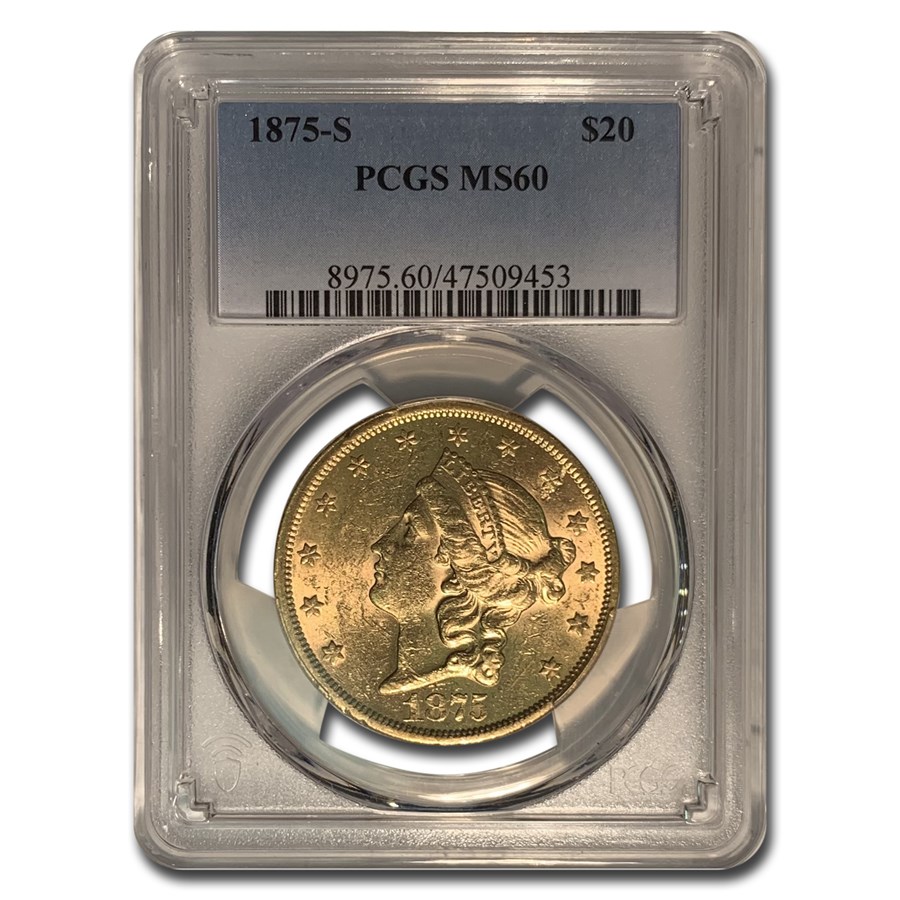 Buy 1875-S $20 Liberty Gold Double Eagle MS-60 PCGS | APMEX