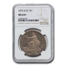 1875-S/CC Trade Dollar MS-64+ NGC