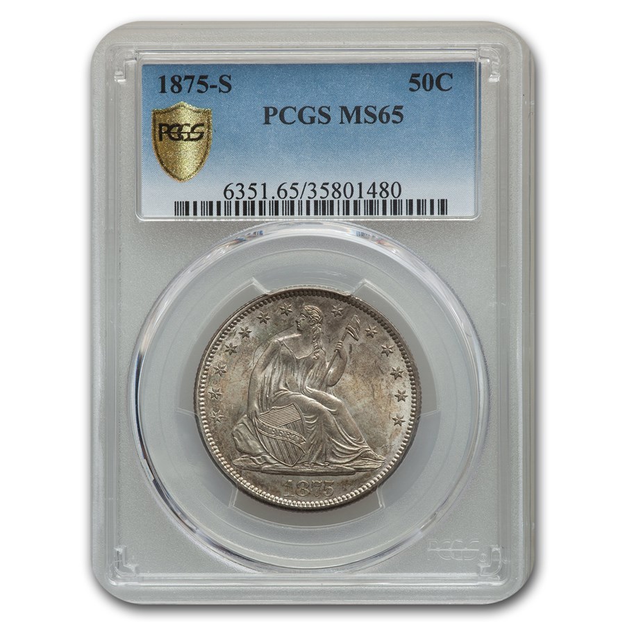 Buy 1875-S Liberty Seated Half Dollar MS-65 PCGS | APMEX