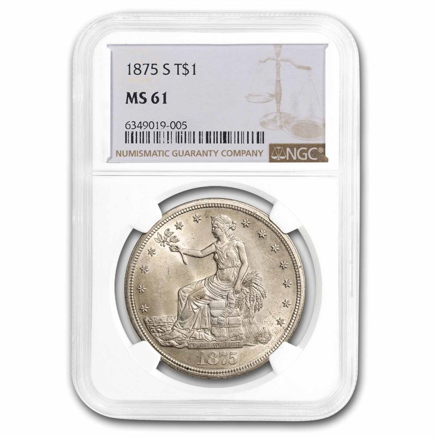 Buy 1875-S Trade Dollar MS-61 NGC | APMEX