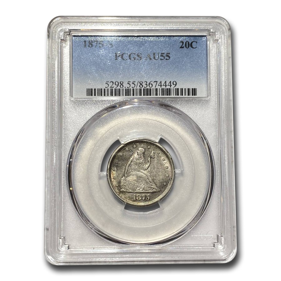 Buy 1875-S Twenty Cent Piece AU-55 PCGS | APMEX