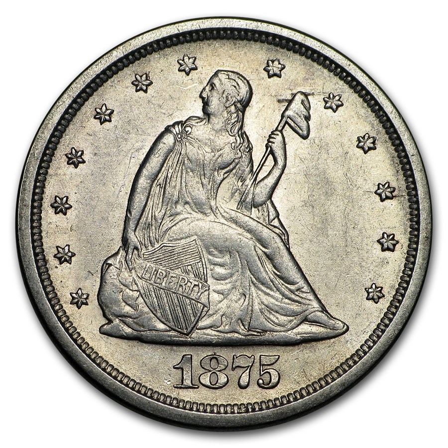 1875-S Twenty Cent Piece AU