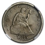 1875-S Twenty Cent Piece VF-35 NGC