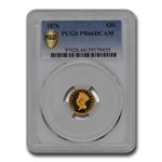 1876 $1 Indian Head Gold Dollar PR-66 DCAM PCGS