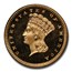1876 $1 Indian Head Gold PR-67 DCAM PCGS