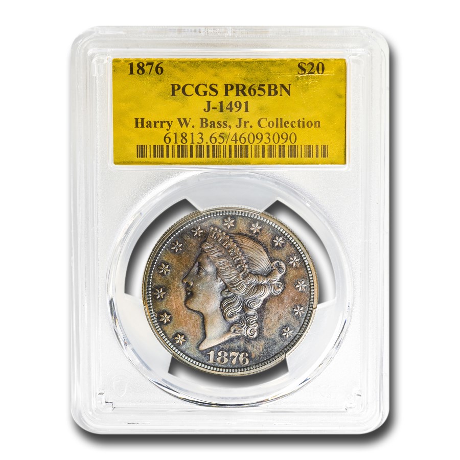 1876 $20 Liberty Double Eagle Pattern PR-65 PCGS (Brown, J-1491)