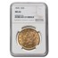 1876 $20 Liberty Gold Double Eagle MS-62 NGC