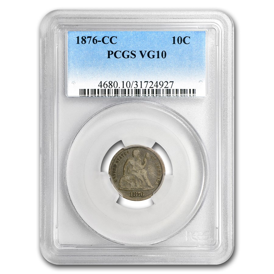 Buy 1876-CC Liberty Seated Dime VG-10 PCGS | APMEX