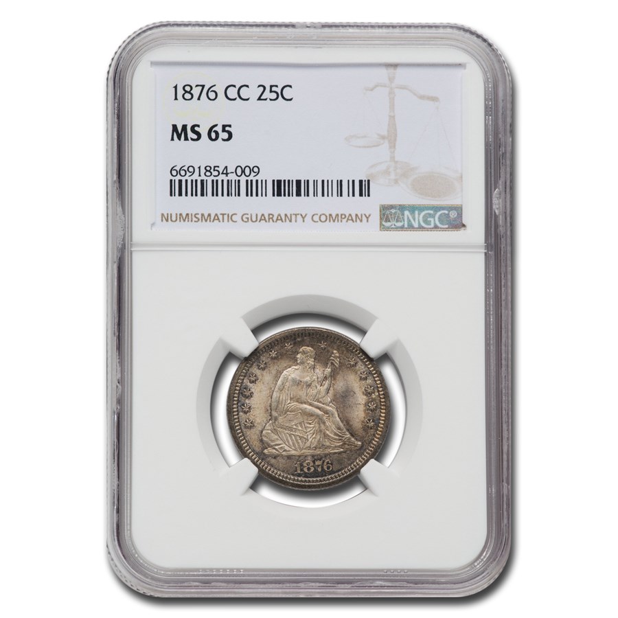 1876-CC Liberty Seated Quarter MS-65 NGC