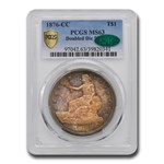 1876-CC Trade Dollar Doubled Die Reverse MS-63 PCGS CAC