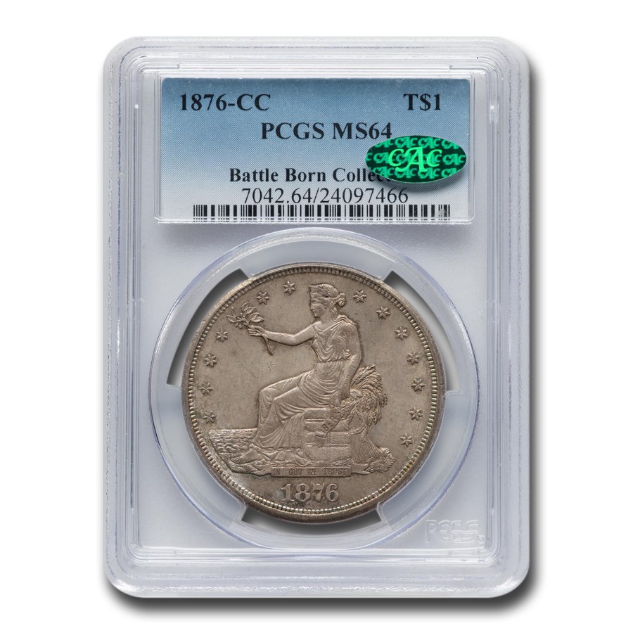 1876-CC Trade Dollar MS-64 PCGS CAC