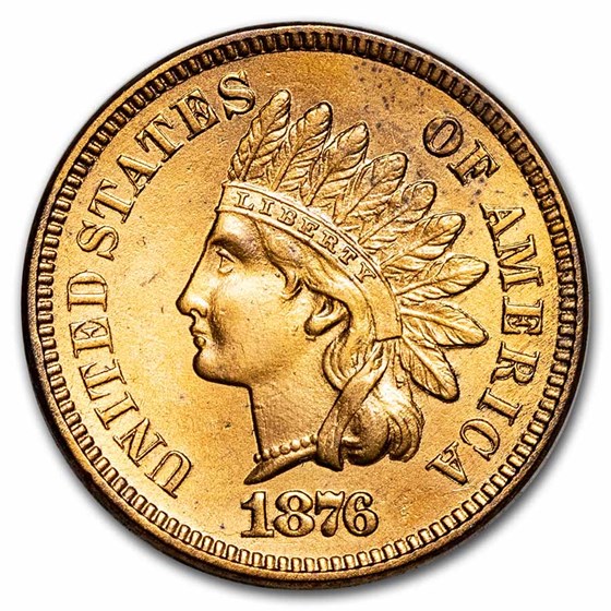 Buy 1876 Indian Head Cent AU Details | APMEX