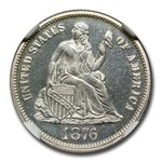 1876 Liberty Seated Dime PF-63 Cameo NGC