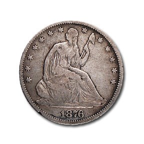 1876 Liberty Seated Half Dollar VG