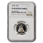 1876 Liberty Seated Quarter PF-66 UCAM NGC