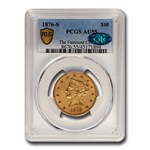 1876-S $10 Liberty Gold Eagle AU-55 PCGS CAC