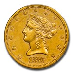 1876-S $10 Liberty Gold Eagle AU-55 PCGS