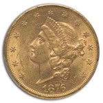 1876-S $20 Liberty Gold Double Eagle AU-58 PCGS