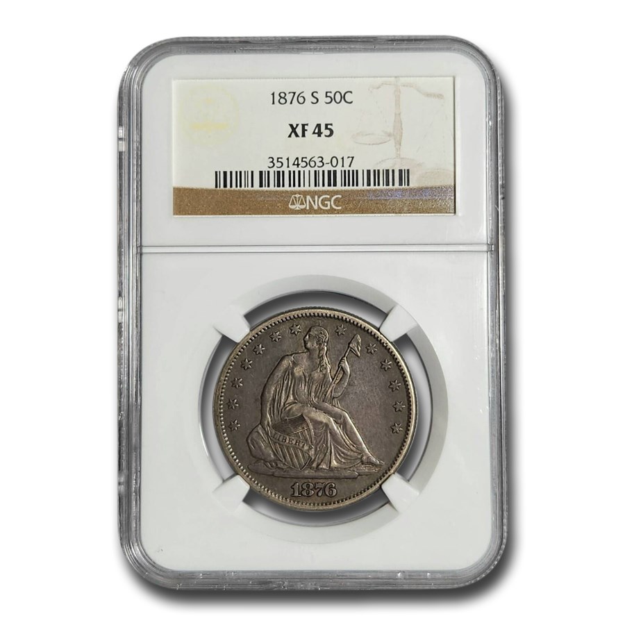 Buy 1876-S Liberty Seated Half Dollar XF-45 NGC | APMEX