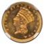 1877 $1 Indian Head Gold MS-68 NGC (PL)