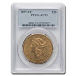 1877-CC $20 Liberty Gold Double Eagle AU-53 PCGS