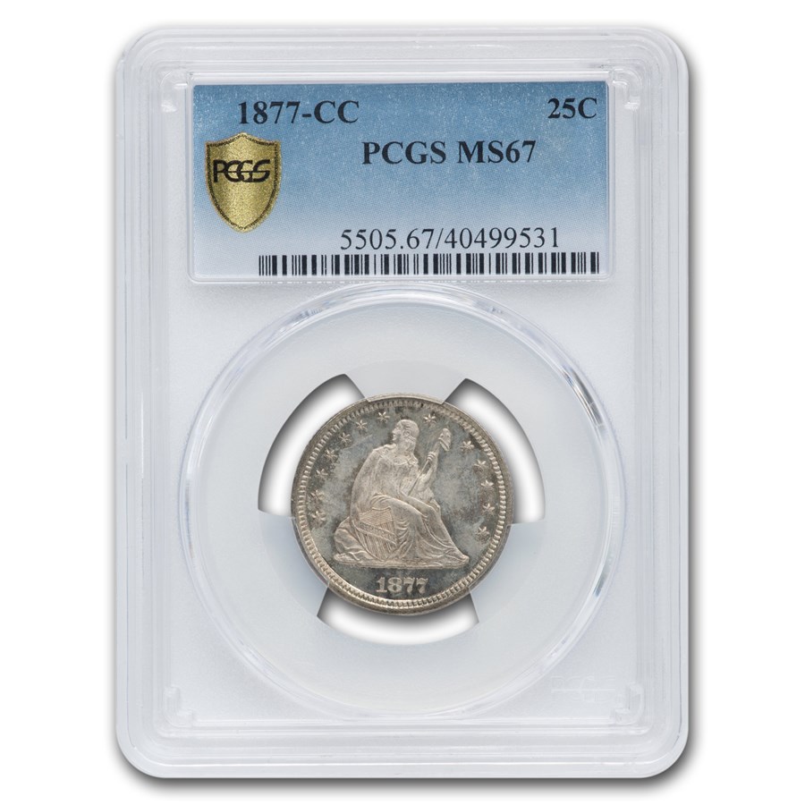 Buy 1877-CC Liberty Seated Quarter MS-67 PCGS | APMEX