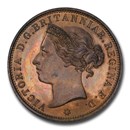 1877-H Jersey 1/12 Shilling Victoria MS-65 PCGS (Red/Brown)