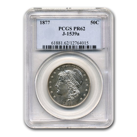 Buy 1877 Half Dollar Pattern PR-62 PCGS (J-1539a) | APMEX