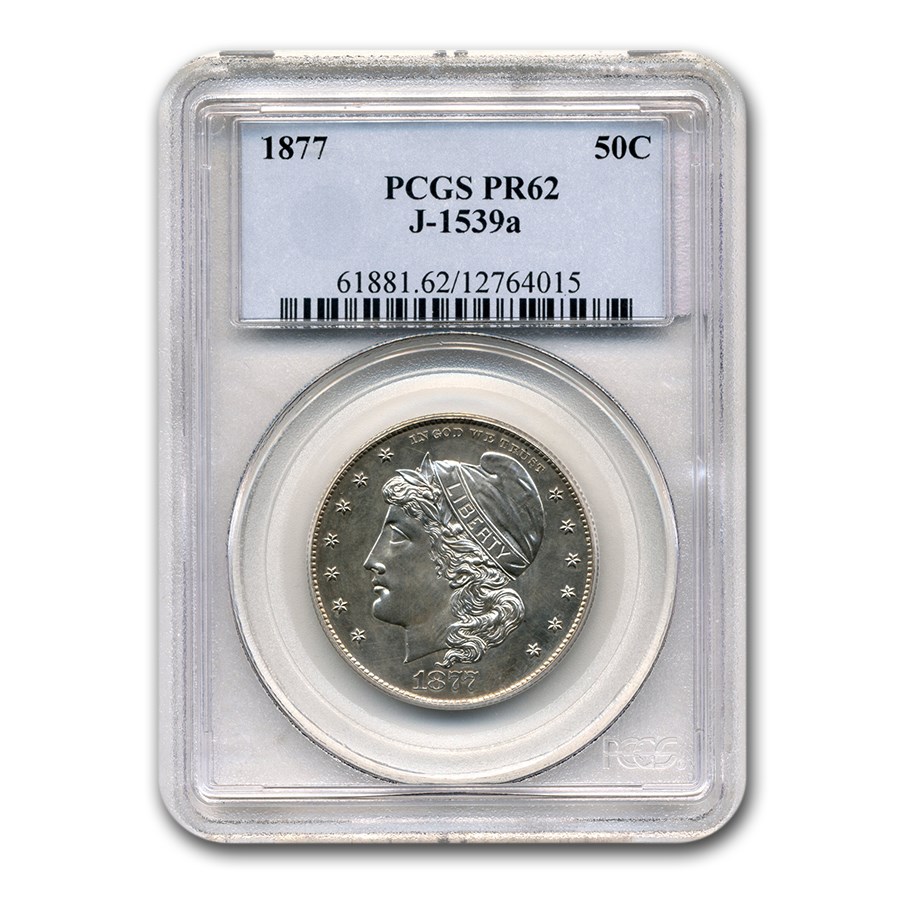 Buy 1877 Half Dollar Pattern PR-62 PCGS (J-1539a) | APMEX