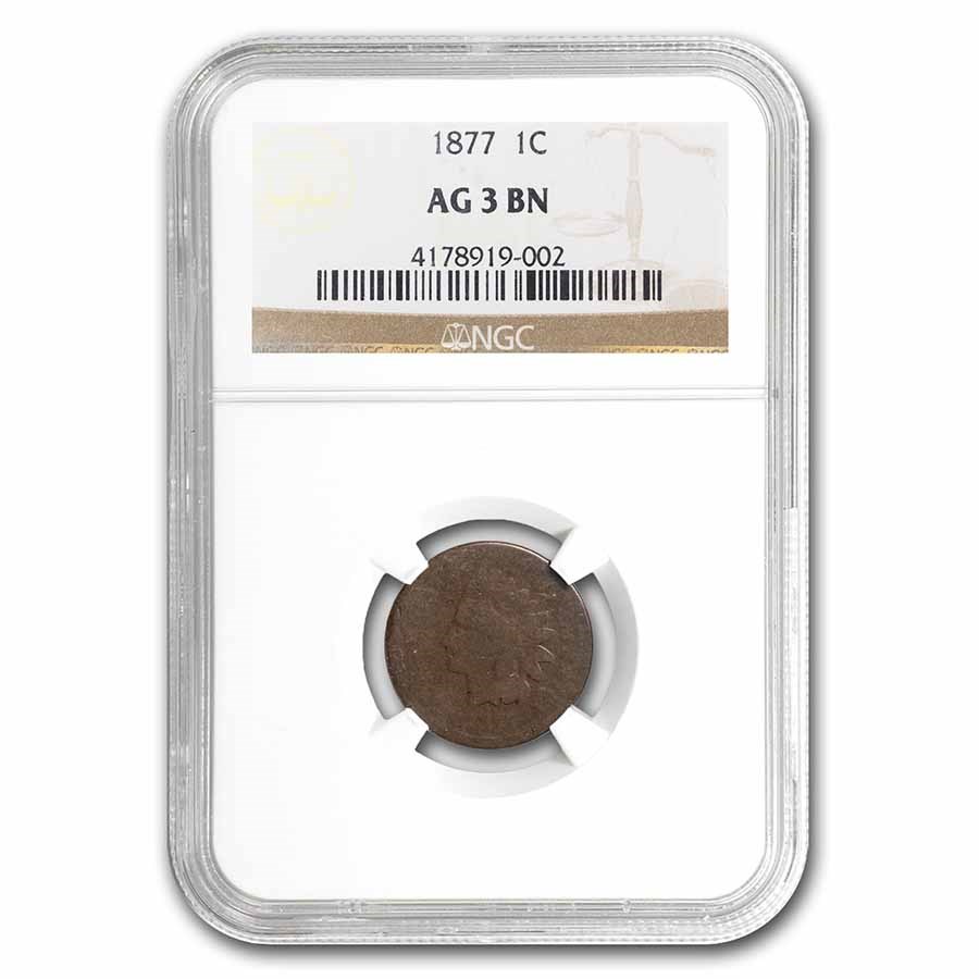 1877 Indian Head Cent AG-3 NGC