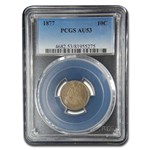 1877 Liberty Seated Dime AU-53 PCGS