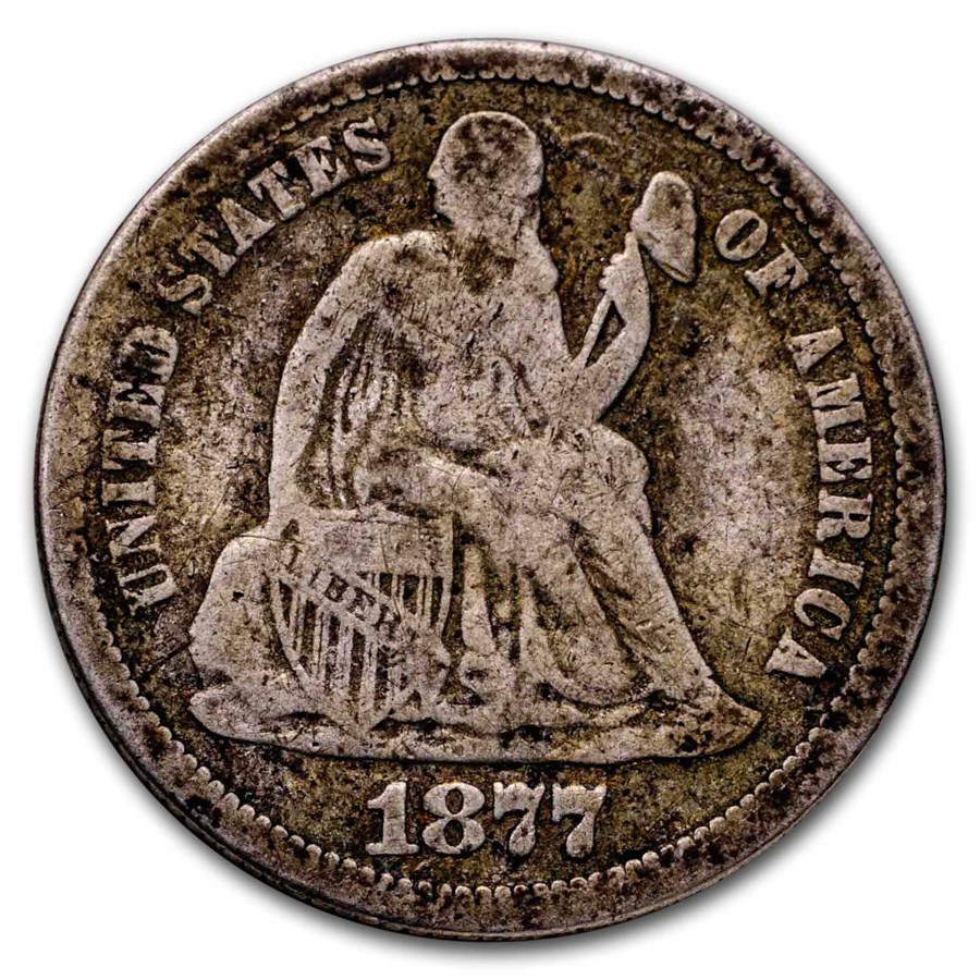 1877 Liberty Seated Dime Good