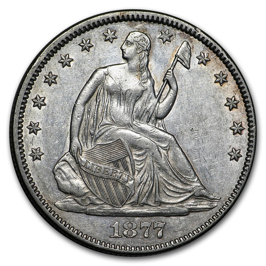 Buy 1877 Liberty Seated Half Dollar AU | APMEX